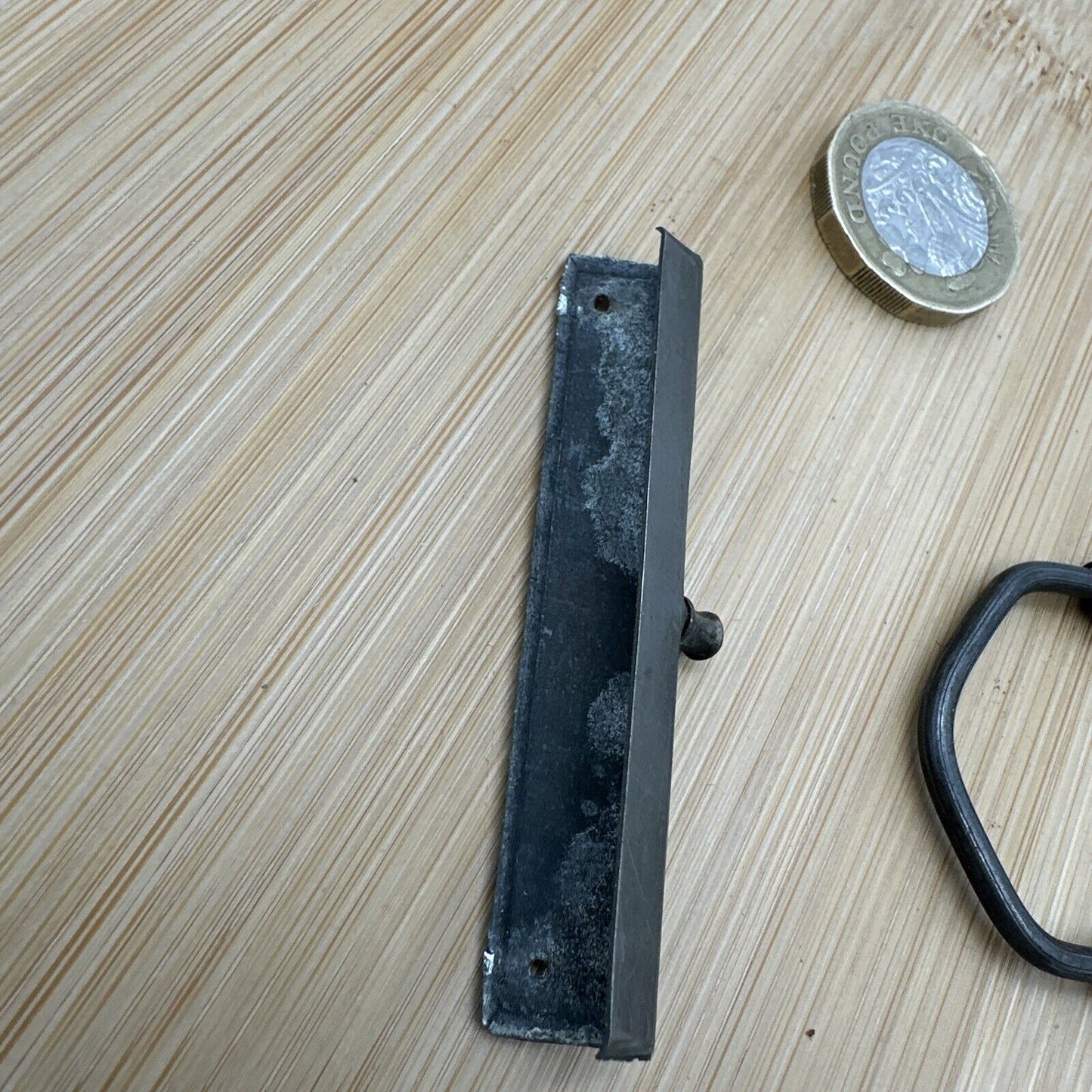 Antique Aluminum Book Clasp Bookbinding Photo Album Enclosure Part