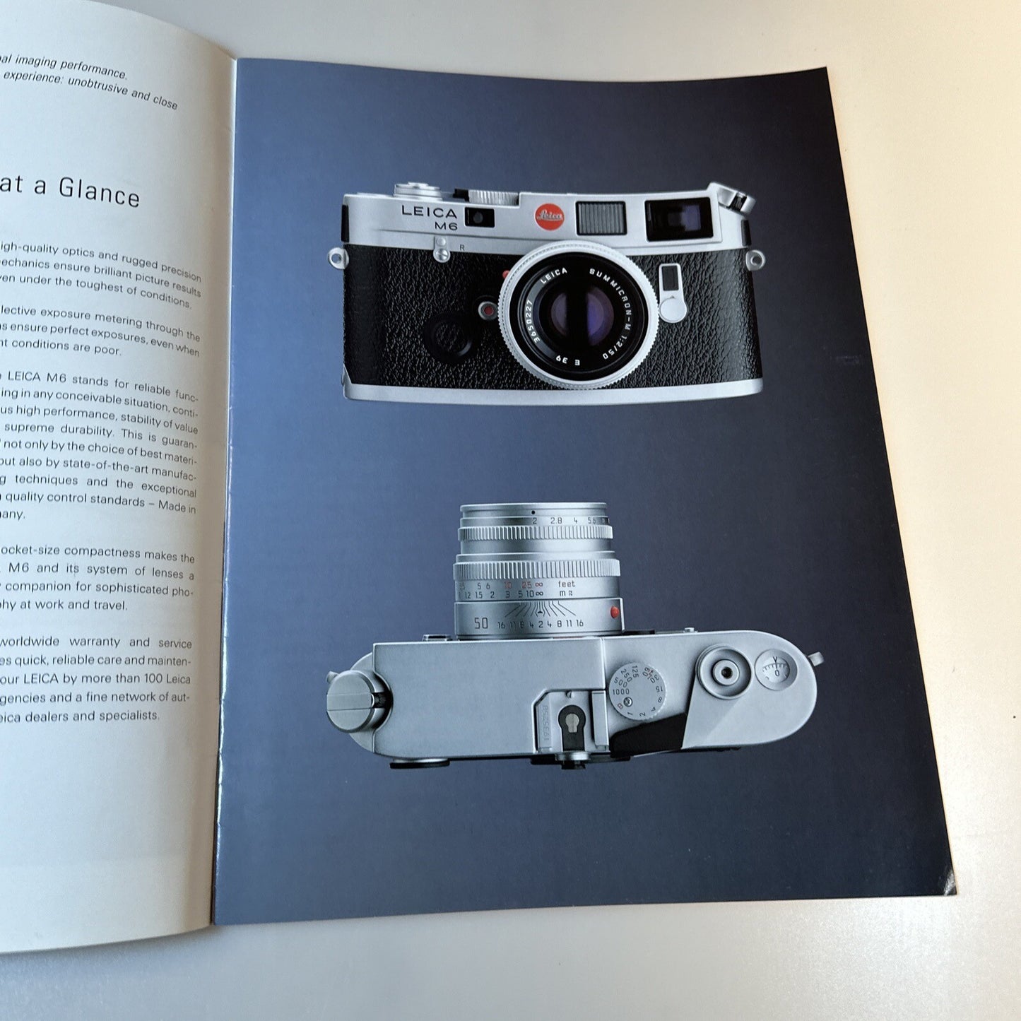 LEICA M6 - the Modern Classic - 32 pages - 1996 Product Brochure booklet