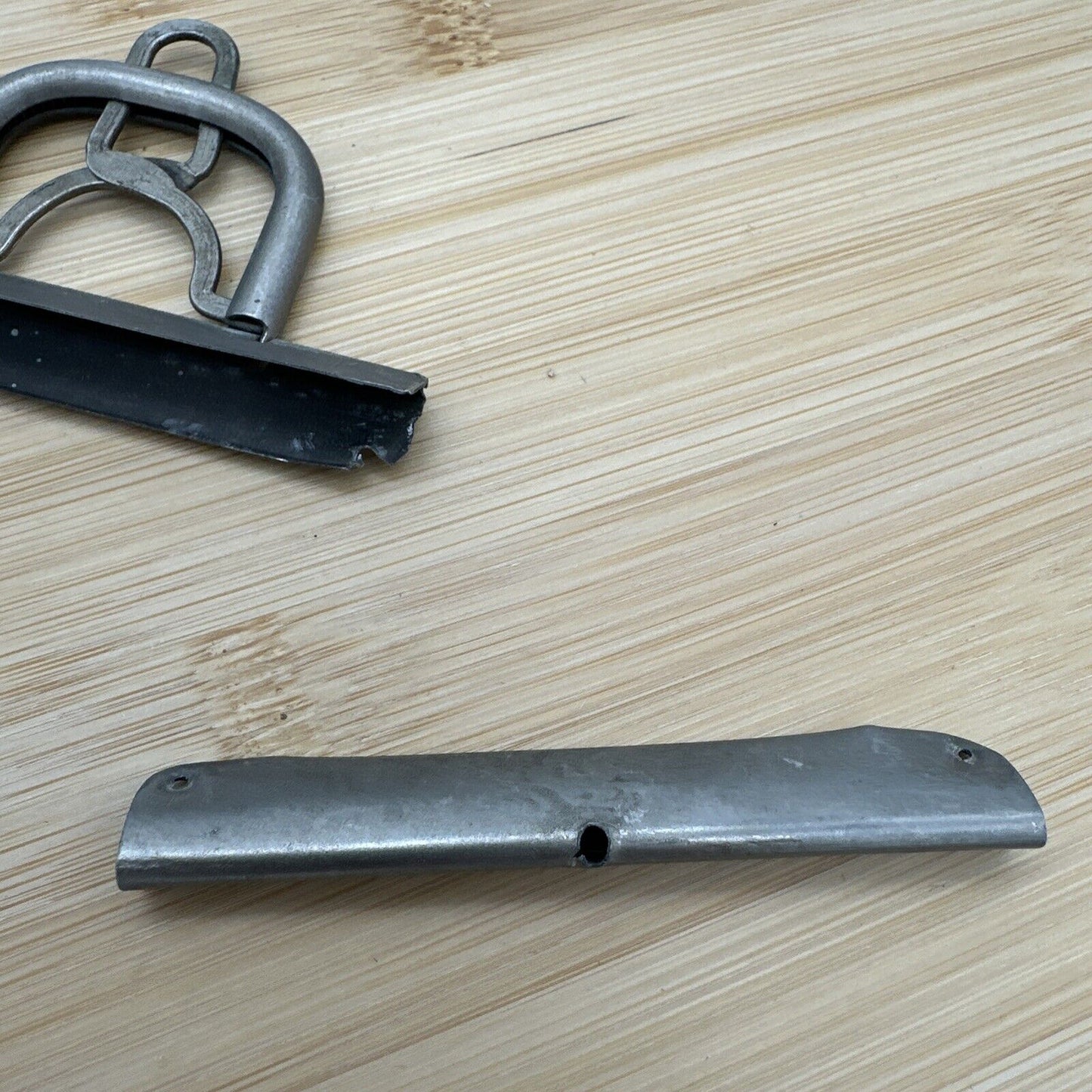 Antique Aluminum Book Clasp Bookbinding Photo Album Enclosure Part