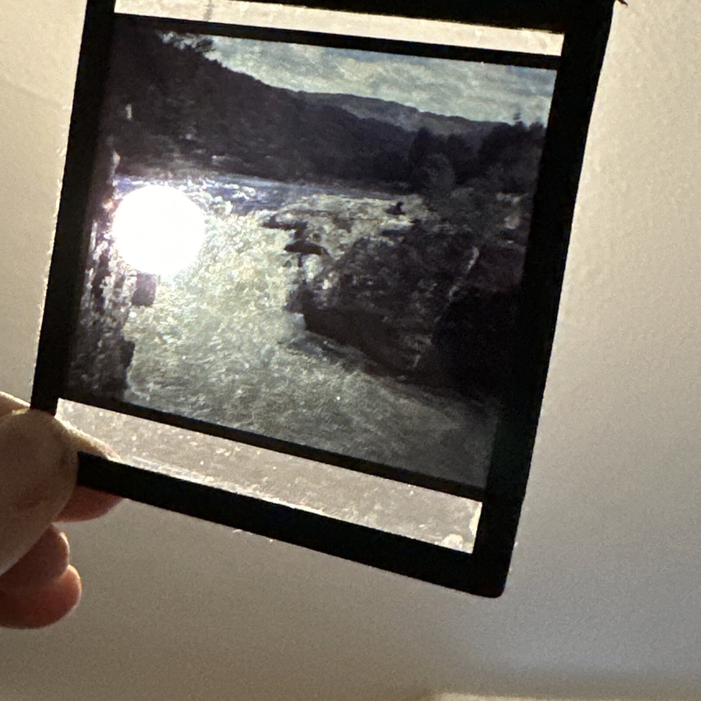 2 VINTAGE Magic Lantern Glass Slide British Countryside