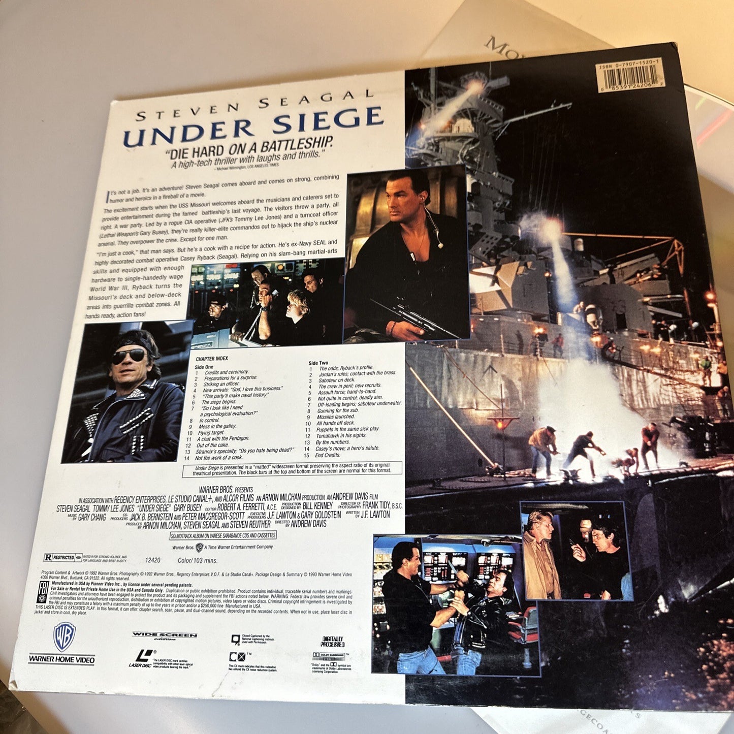 Under Siege - Steven Seagal 1993 NTSC USA Laserdisc laser disc media