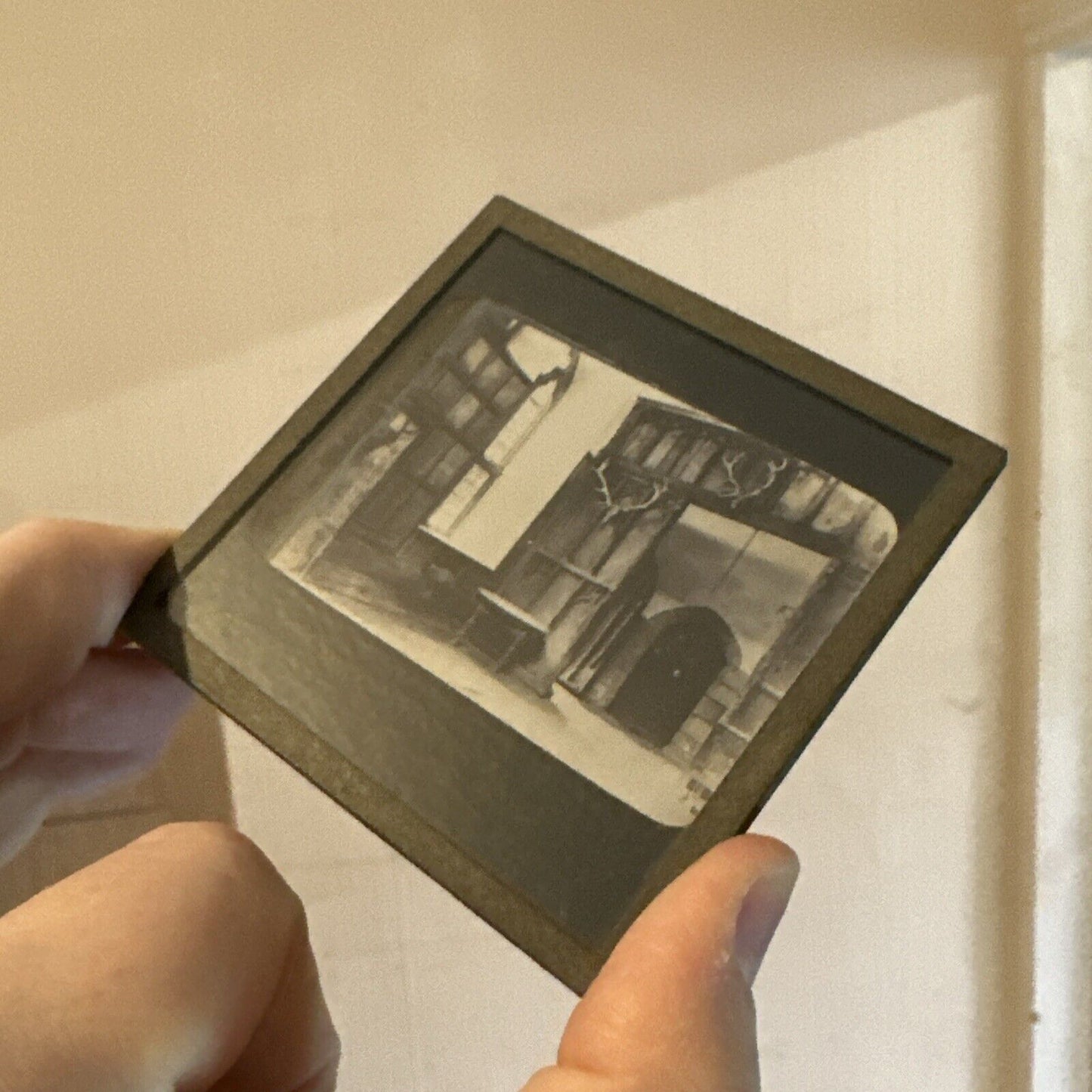 Antique Magic Lantern Glass Slide Haddon Hall Banqueting Bakewell