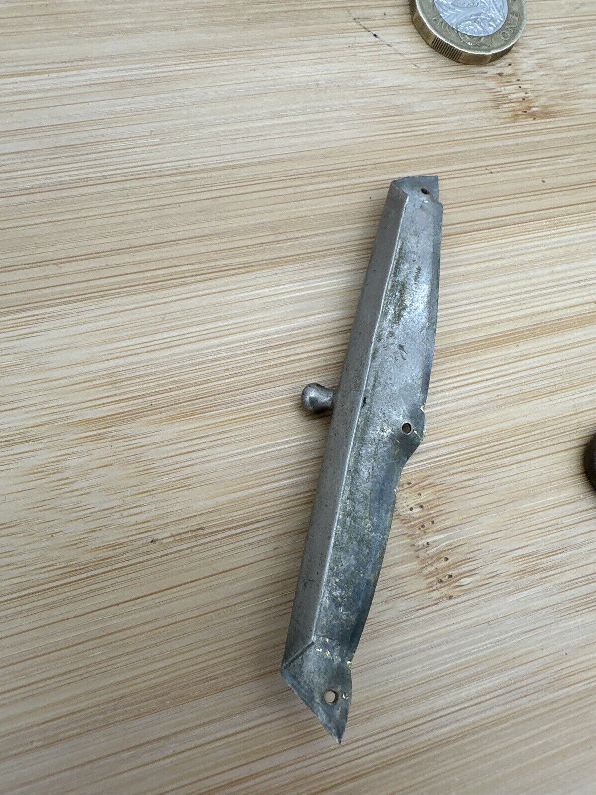 Antique Aluminum Book Clasp Bookbinding Photo Album Enclosure Part