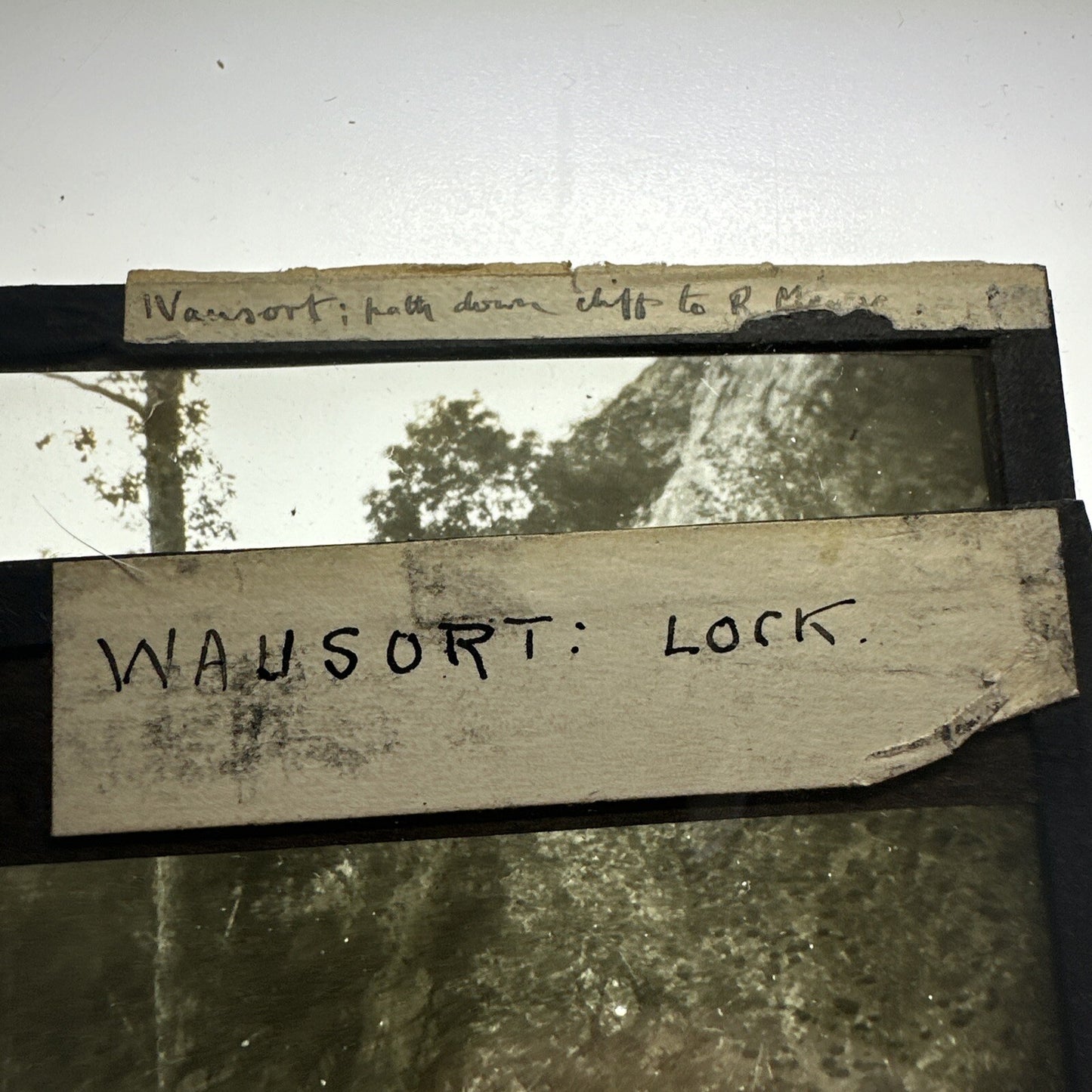 Antique magic lantern / projector glass slides wausort