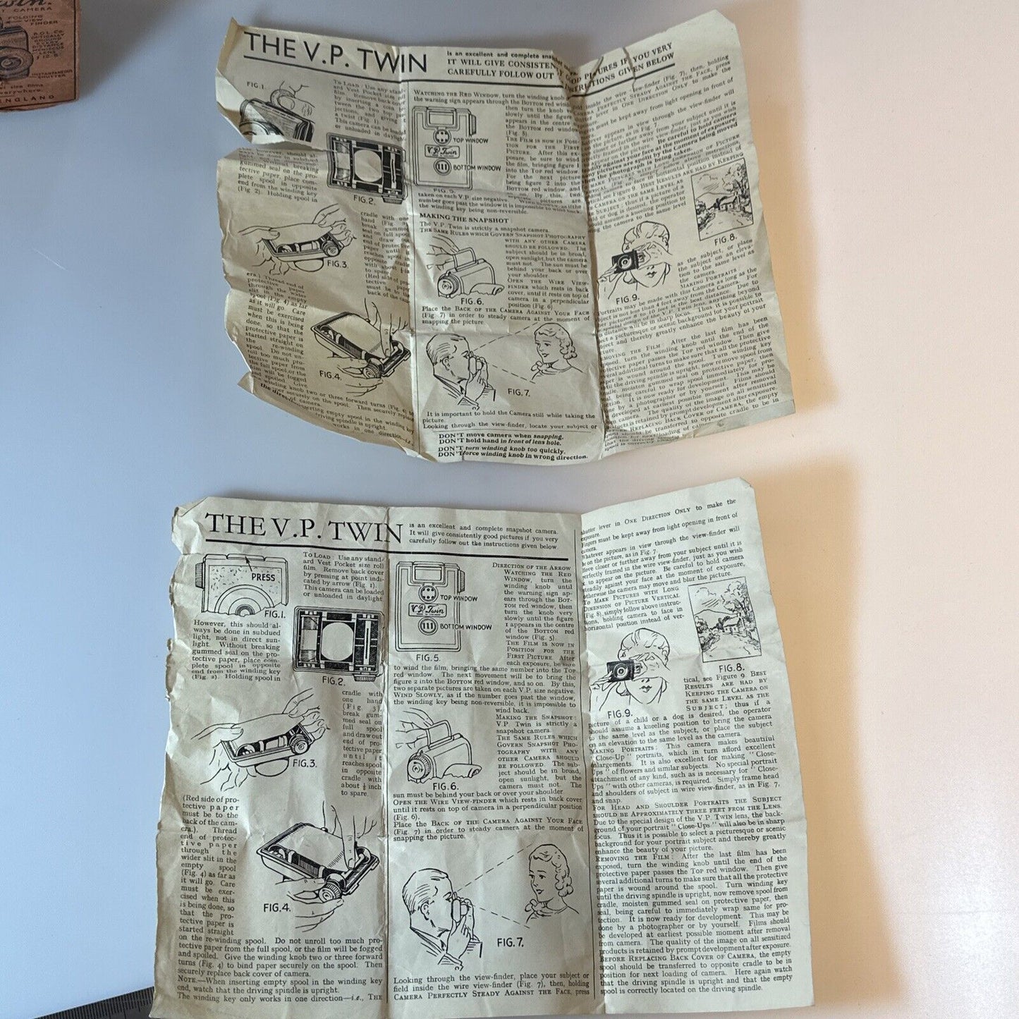 VP Twin Pocket Camera with Bloomed"BOLCO"Lens for 127 Film Vintage