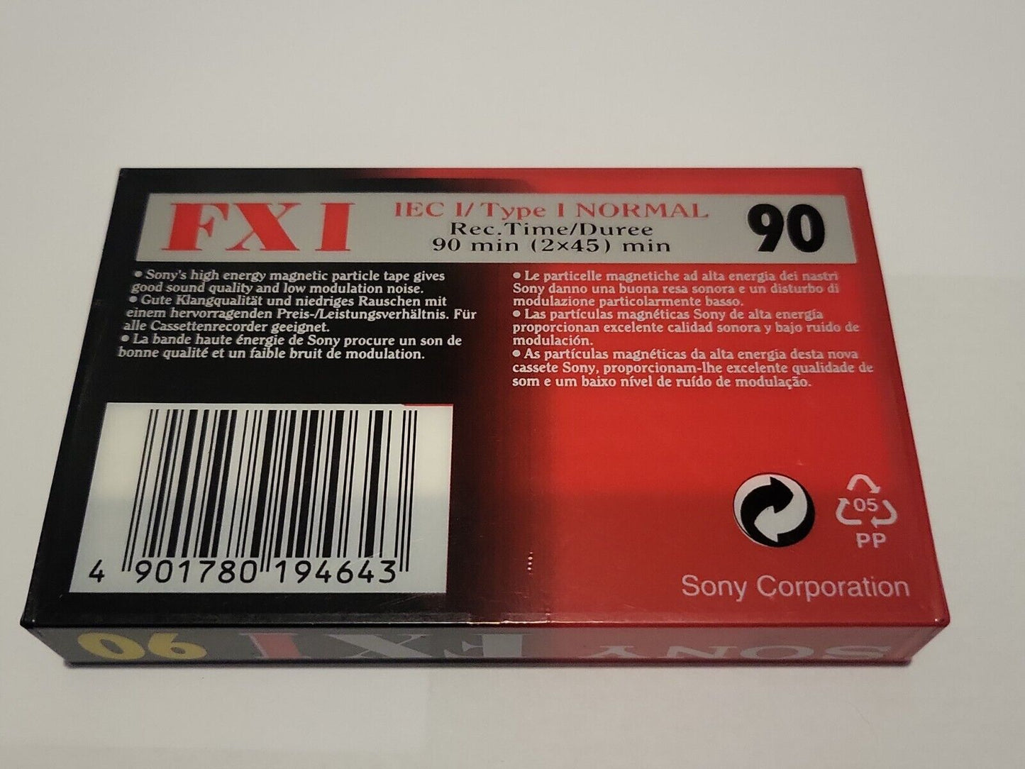 SONY FX I - 90 IEC Type Blank Audio Cassette Tape FXI FX1 NEW SEALED media