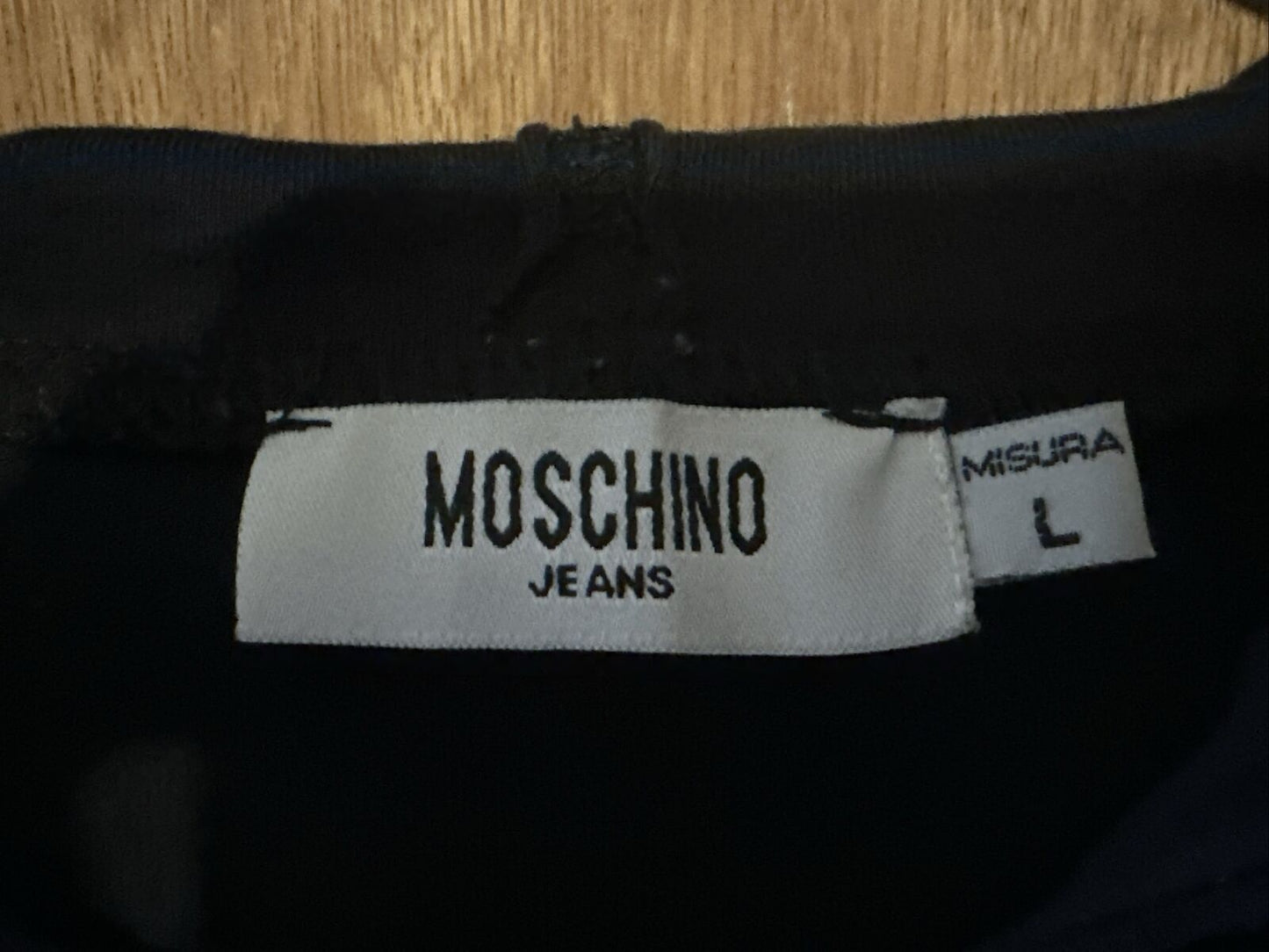 Vintage Moschino Jeans Ladies Thin Cotton Black Hoodie Size L clothing
