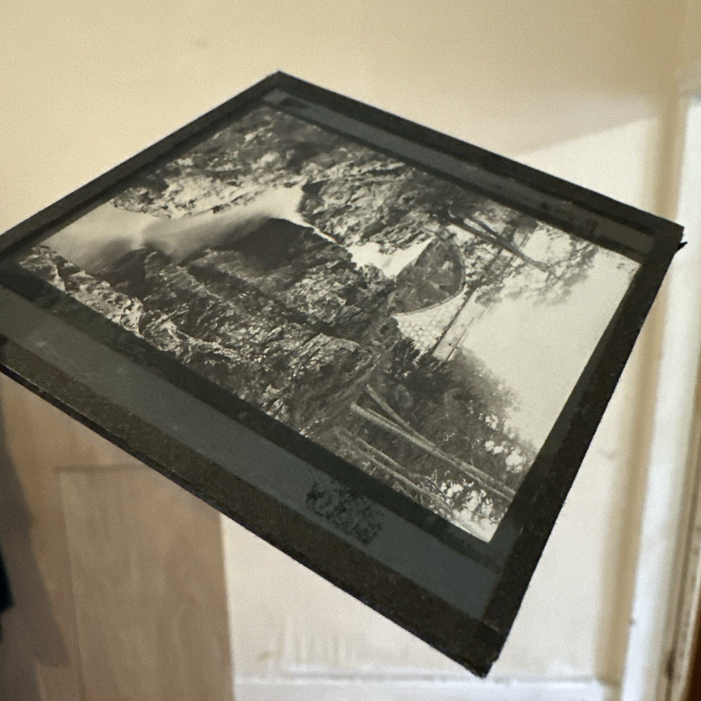 Antique Magic Lantern Glass Slide linn of dee Braemar Highlands Scotland G.W.W