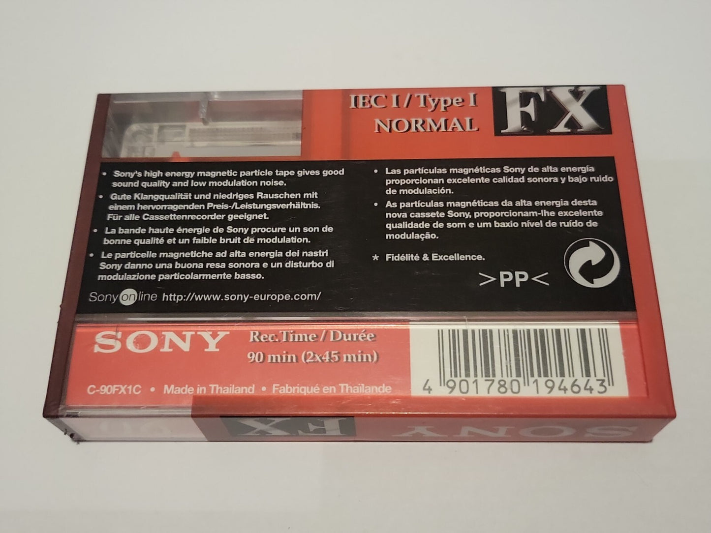 Sony FX90 Ferric Blank Audio Cassette Tape NEW SEALED media