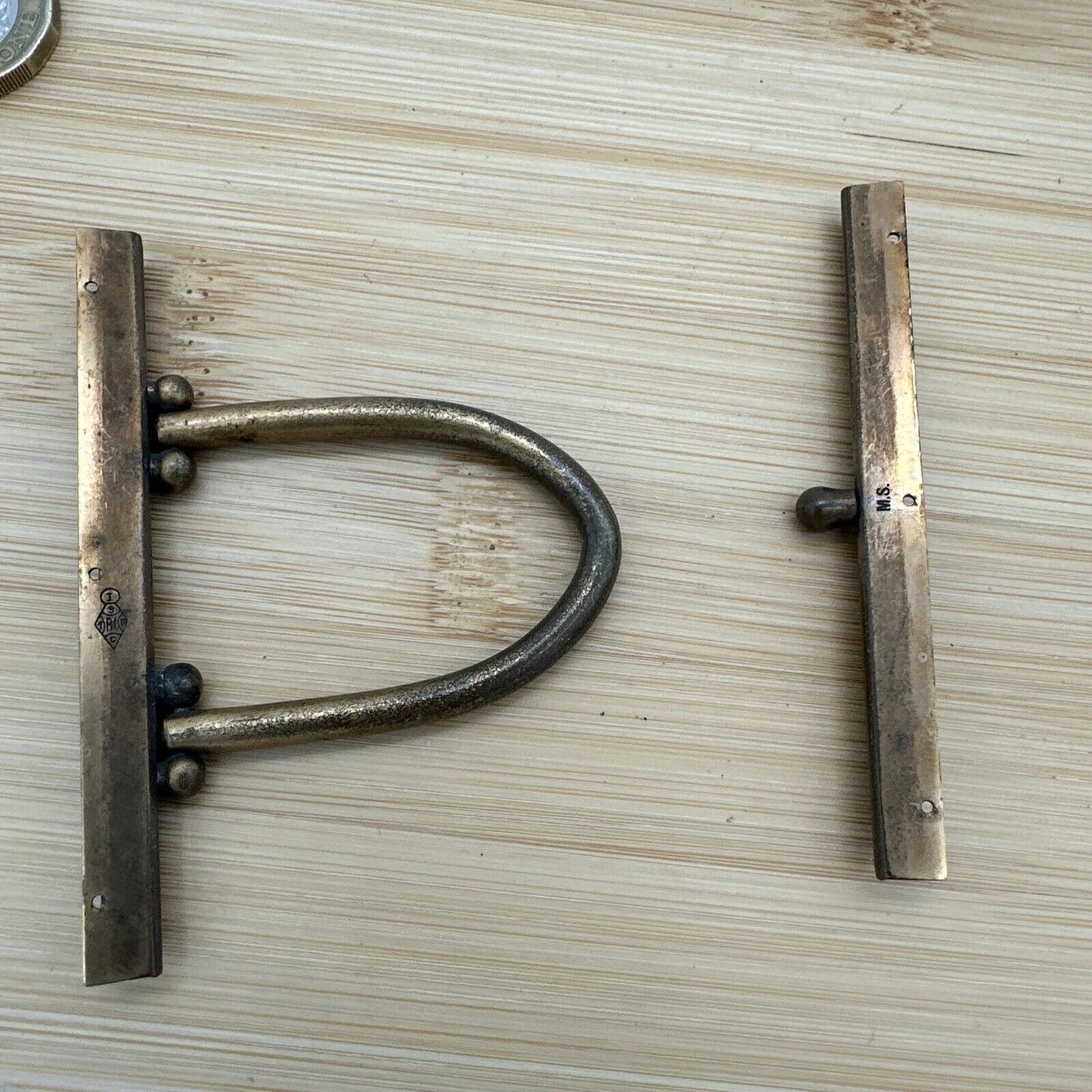 Antique Aluminum Book Clasp Bookbinding Photo Album Enclosure Part