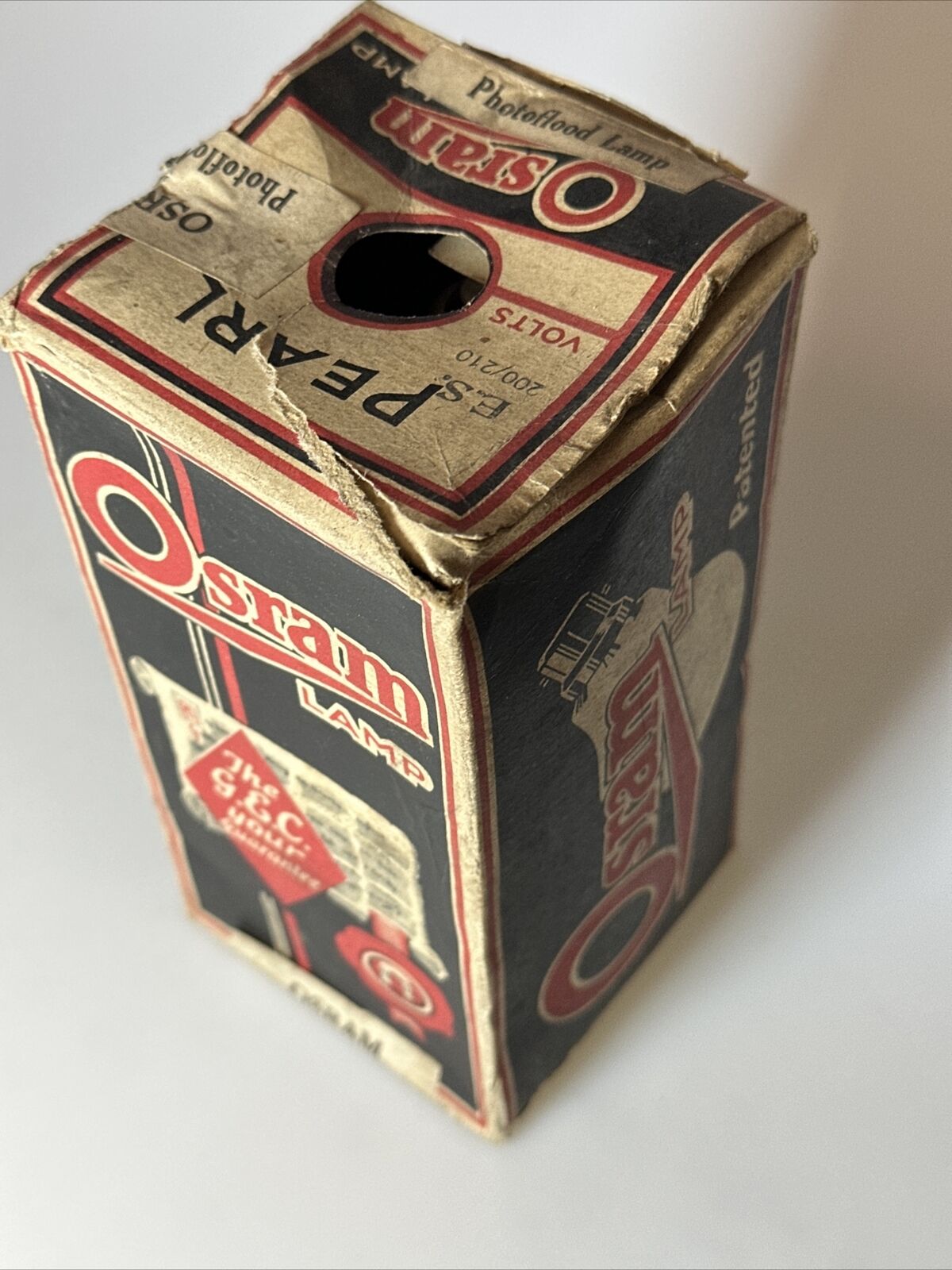 Vintage Osram Photographic Lamp Photoflood Pearl 200 210 volts Bulb