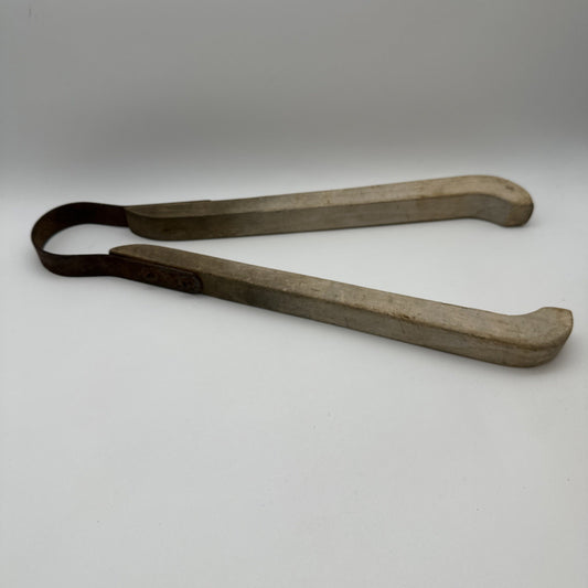 Vintage Wooden Laundry Washing Tongs 13" Twin Tub Dolly Retro Kitchen Clothes