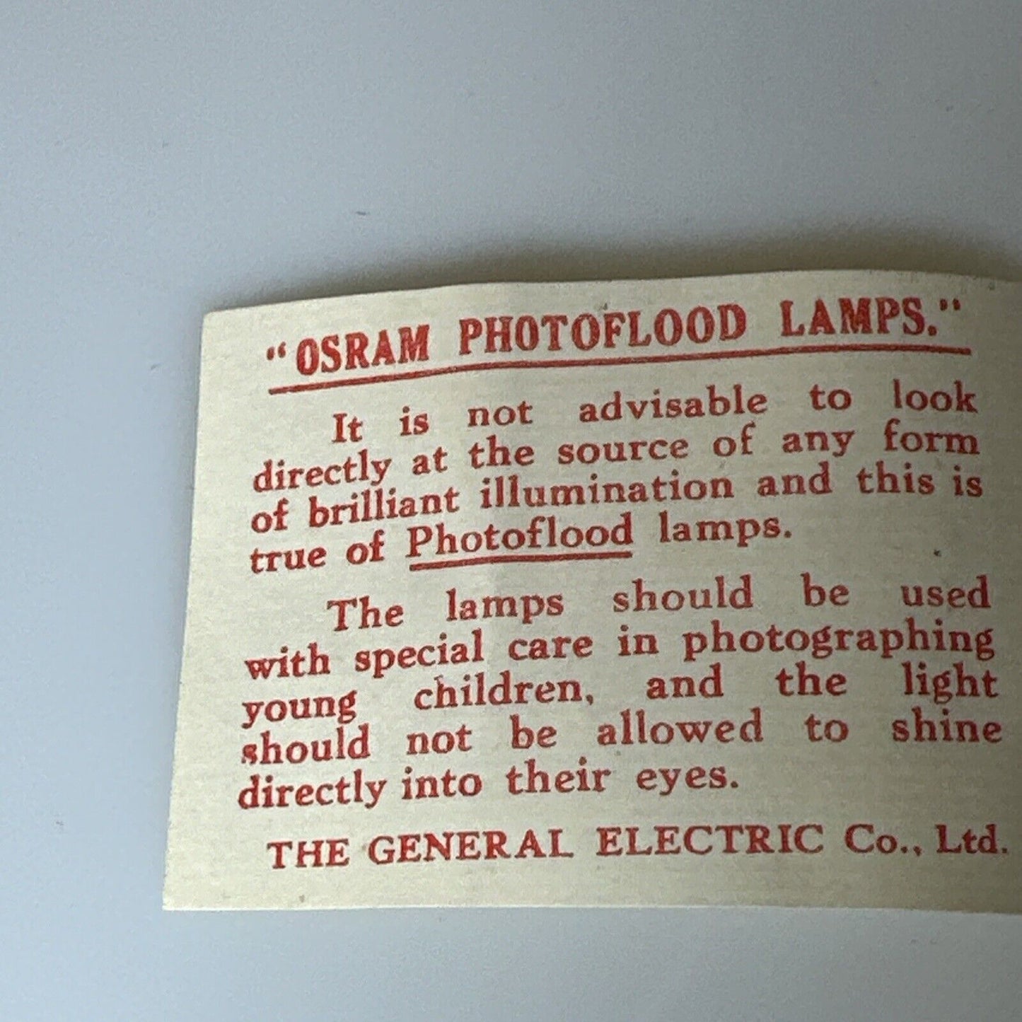 Vintage Osram Photographic Lamp Photoflood Pearl 200 210 volts Bulb