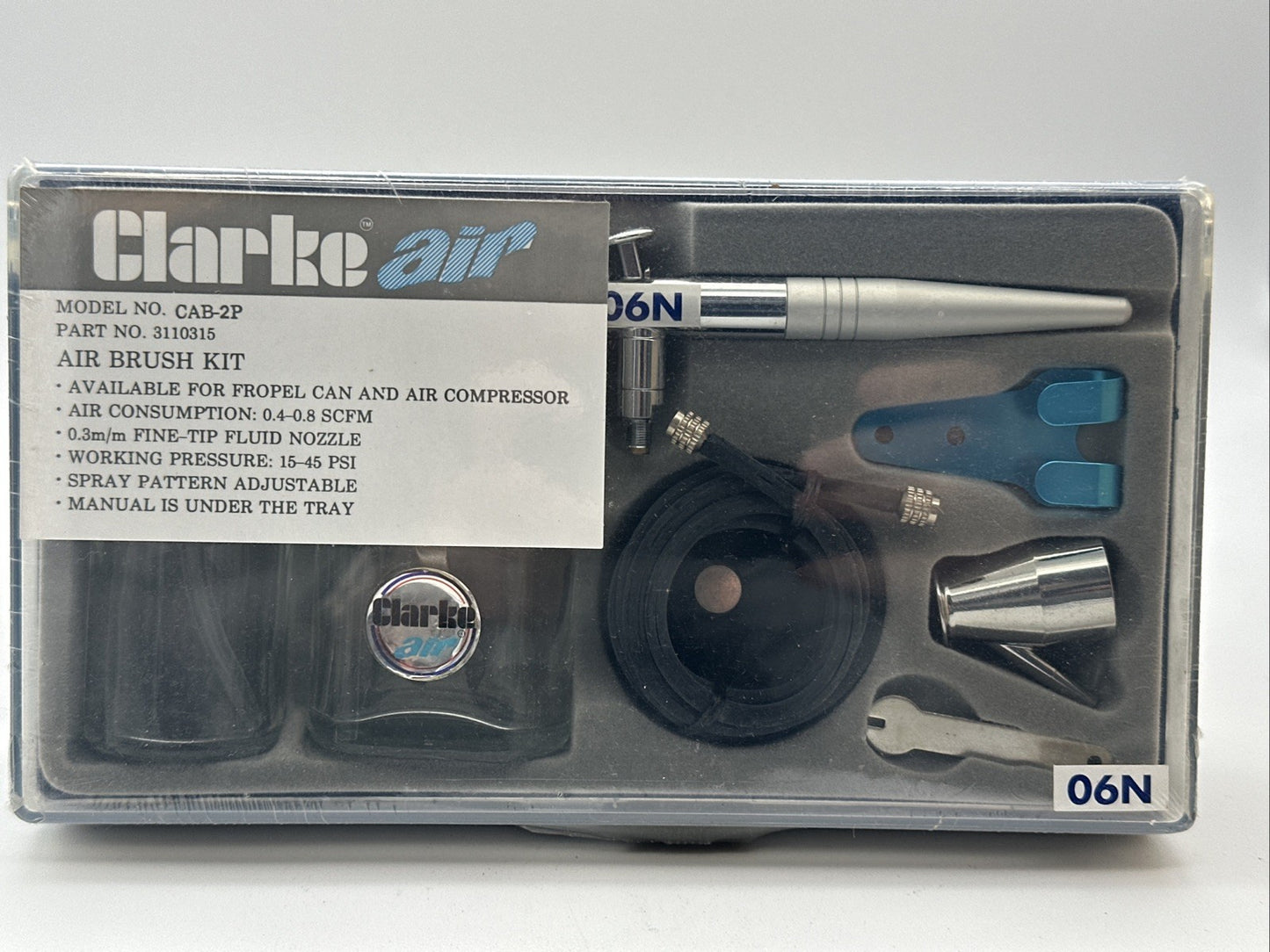 Air Brush Kit CAB 2P 03M Clarke Air NEW