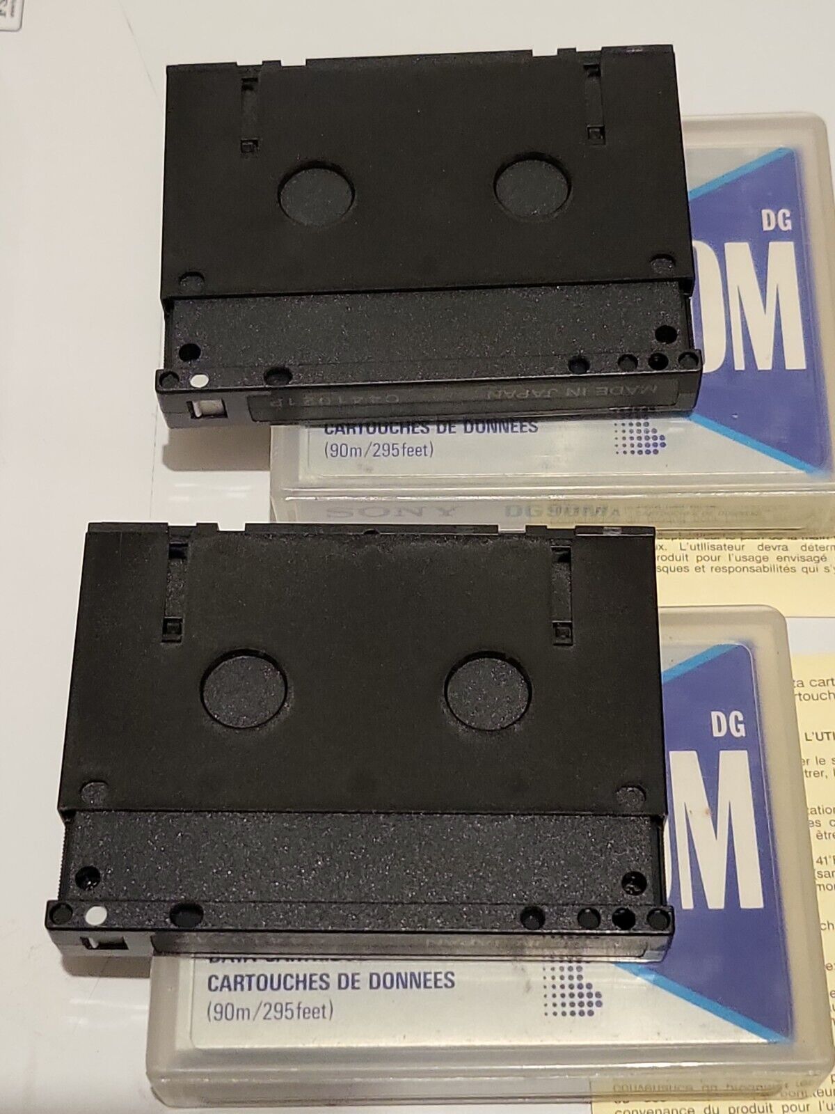 2x Sony DDS DG-90M Data Cartridge Tapes Used media