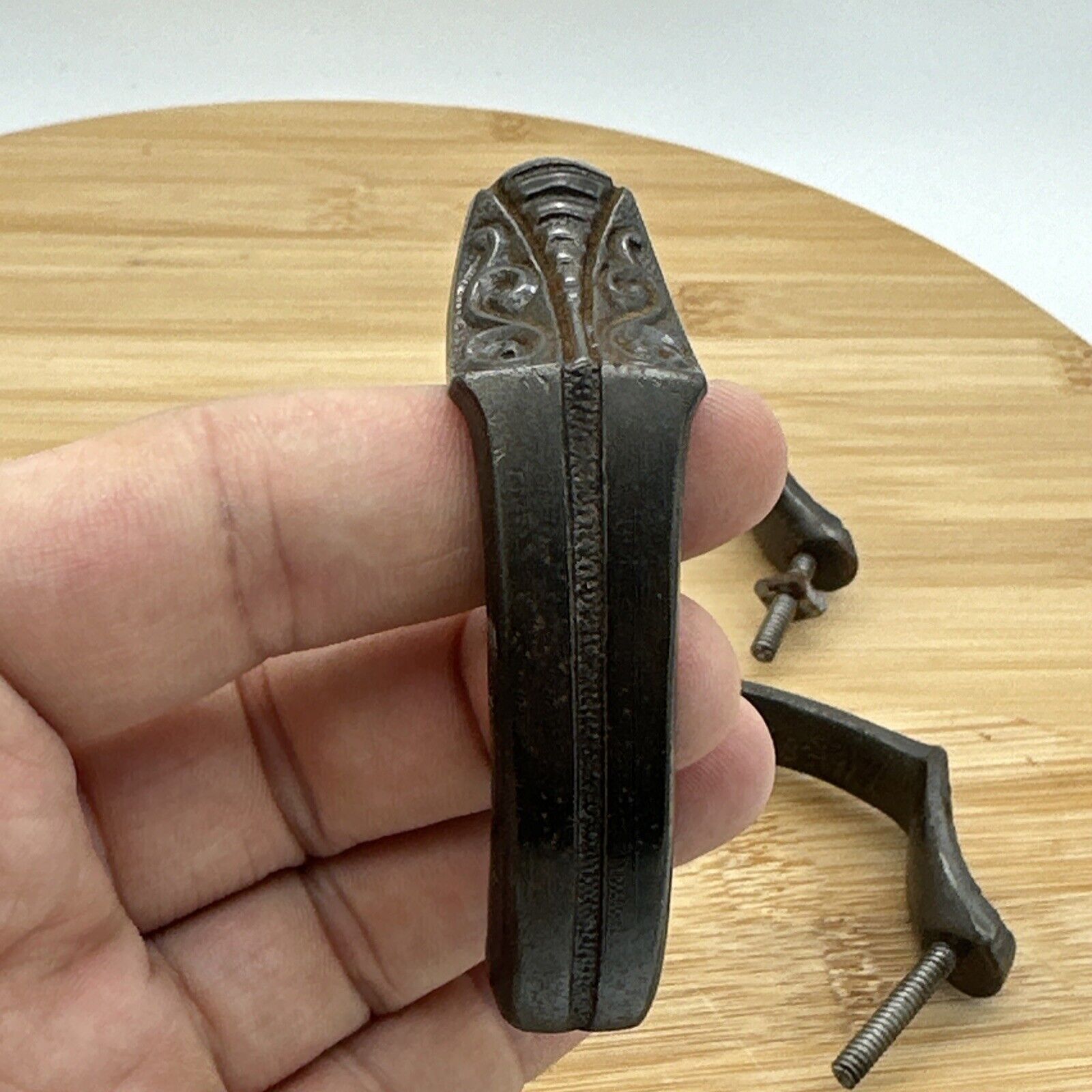 4pcs Vtg Victorian cast iron door window Drawer cabinet screen cupboard handle