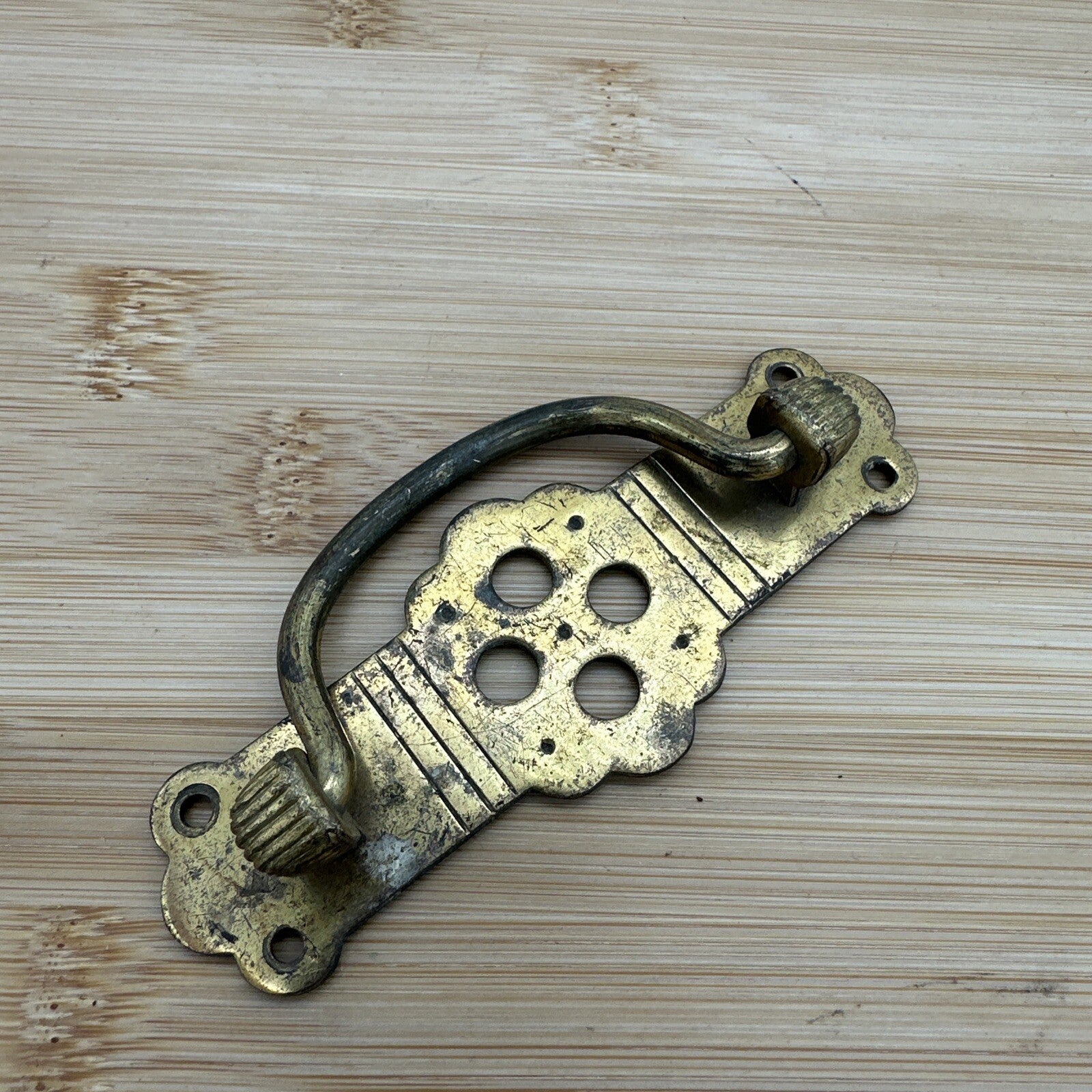 Vintage Brass Drawer Pull/Handle for Dresser or Cabinet