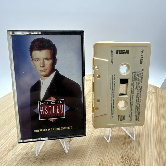 Vintage 1987 Rick Astley Whenever You Need Somebody Cassette Tape RCA PK71529