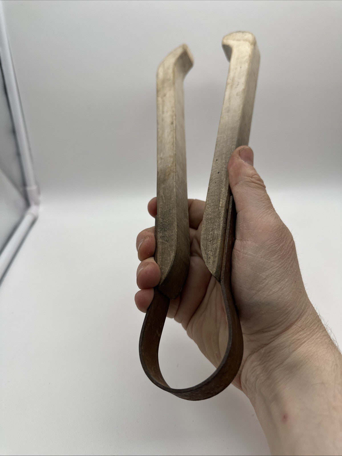 Vintage Wooden Laundry Washing Tongs 13" Twin Tub Dolly Retro Kitchen Clothes