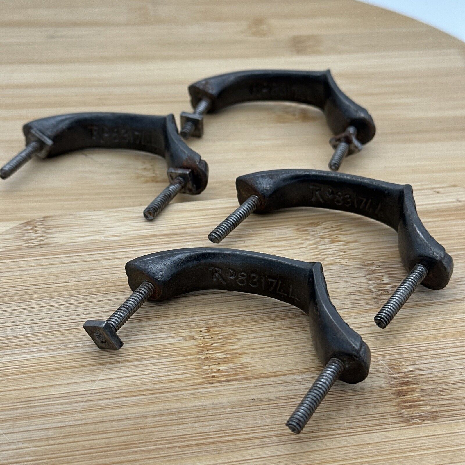 4pcs Vtg Victorian cast iron door window Drawer cabinet screen cupboard handle