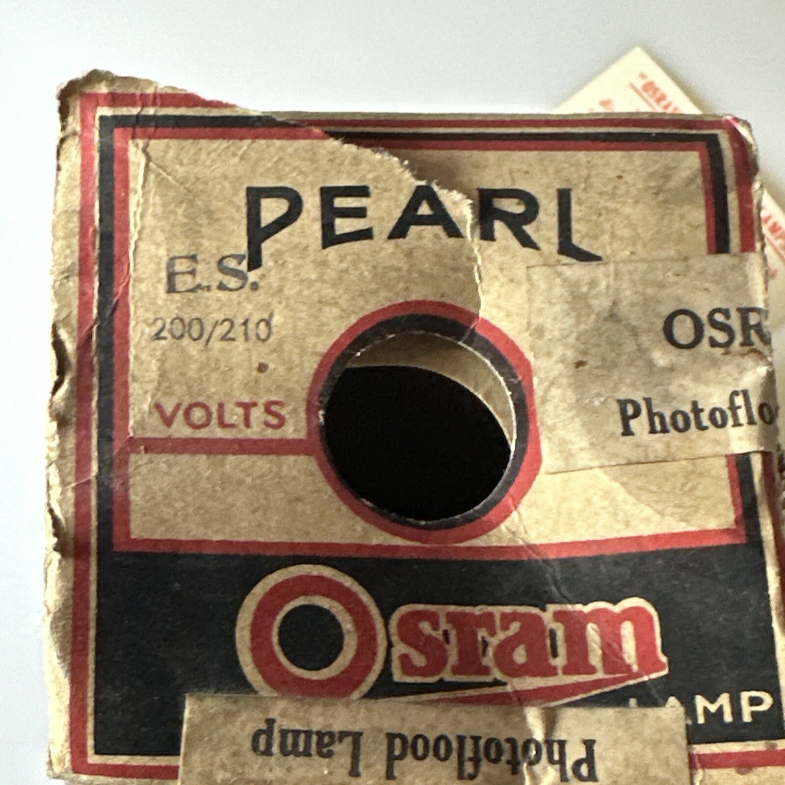 Vintage Osram Photographic Lamp Photoflood Pearl 200 210 volts Bulb
