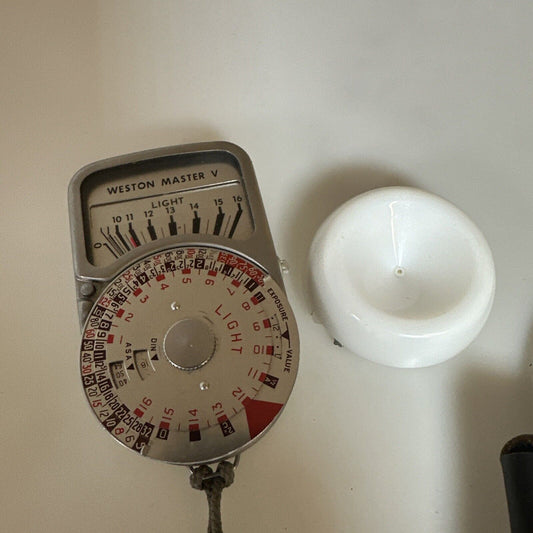 Weston Master V Exposure Meter, Clean and Working, with Case  & Invercone