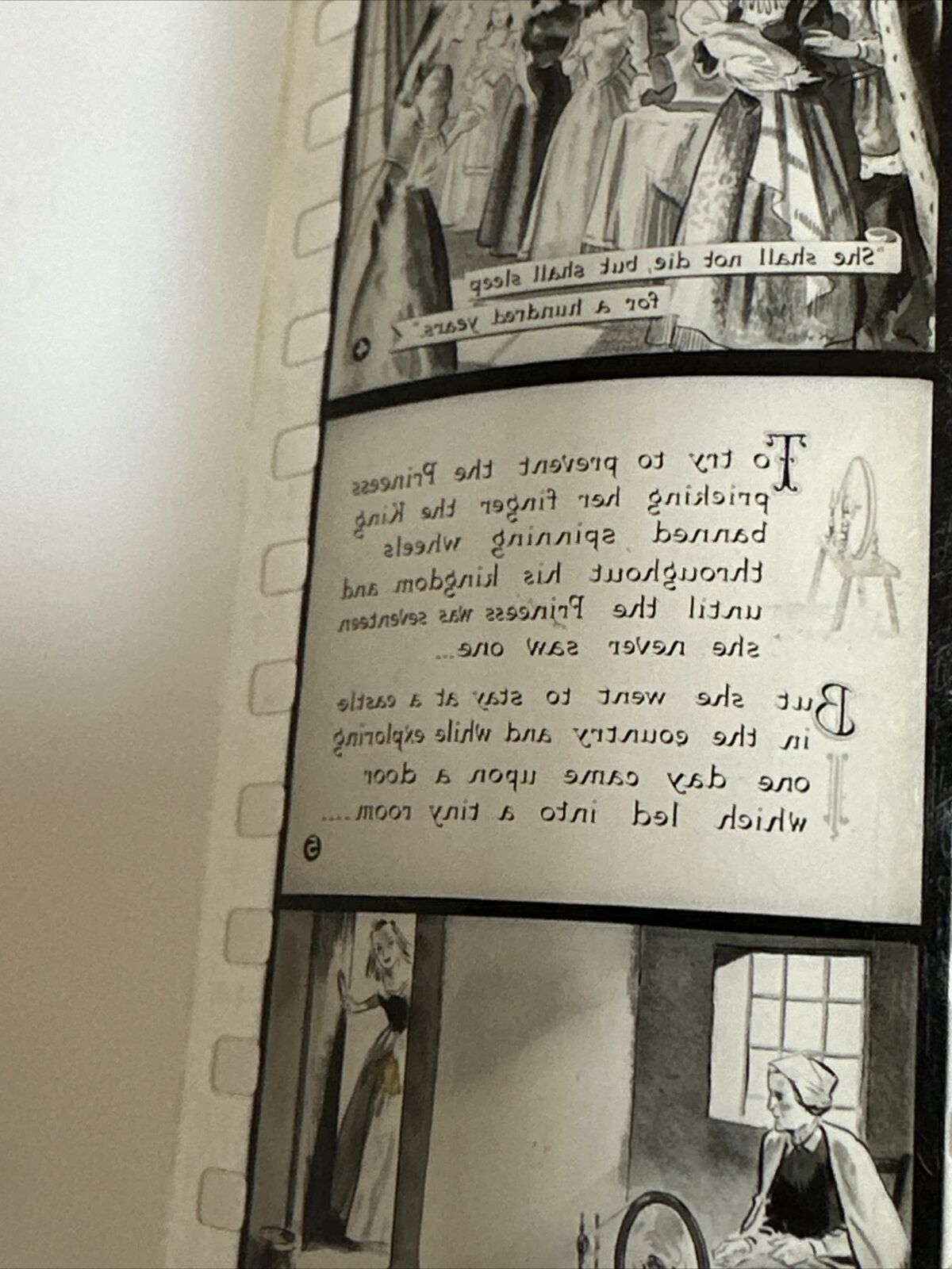 Vintage Film Strip 35mm Sleeping Beauty Positive By Pathe cine other media slide