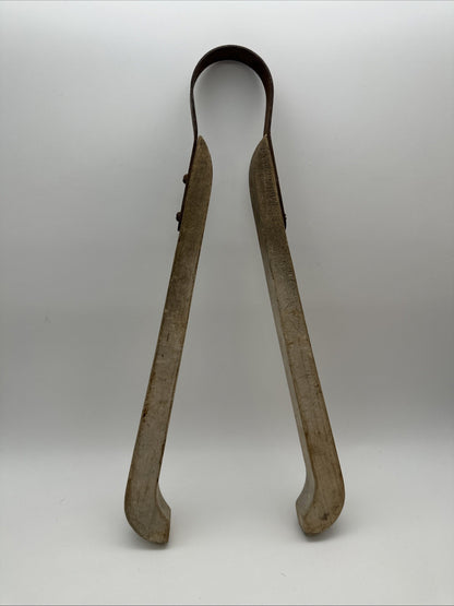Vintage Wooden Laundry Washing Tongs 13" Twin Tub Dolly Retro Kitchen Clothes