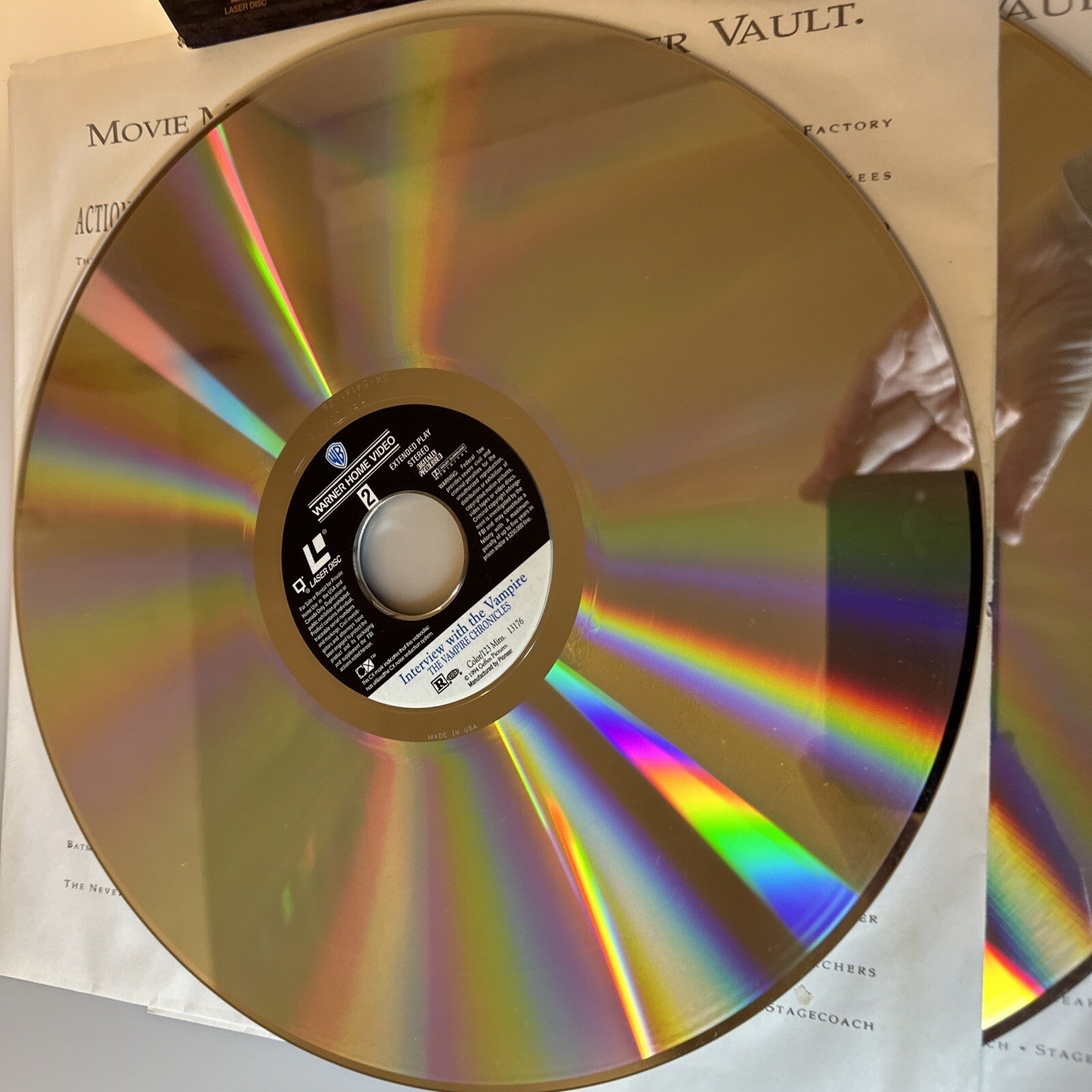 Interview With The Vampire WB NTSC Laserdisc laser disc media