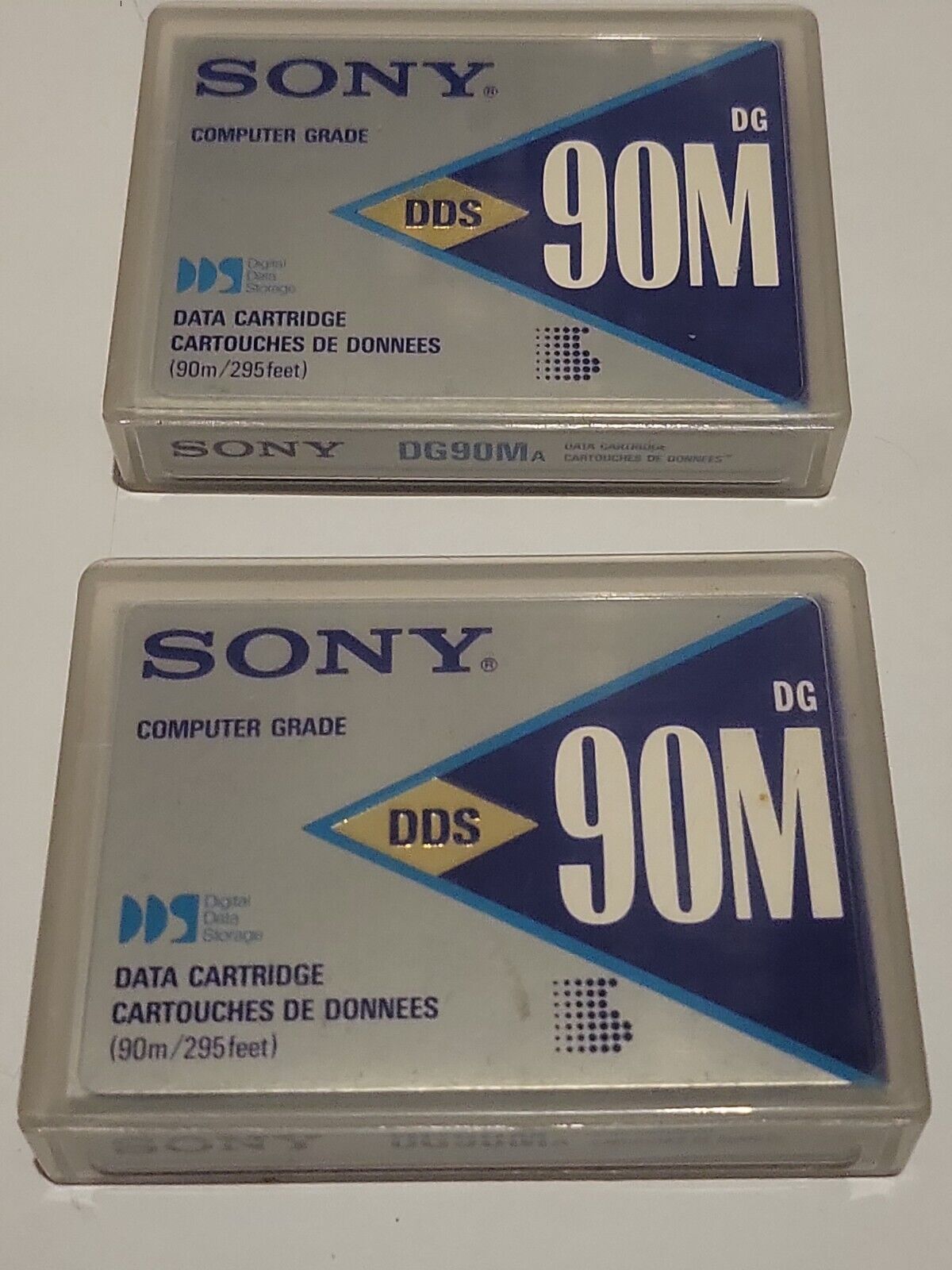 2x Sony DDS DG-90M Data Cartridge Tapes Used media
