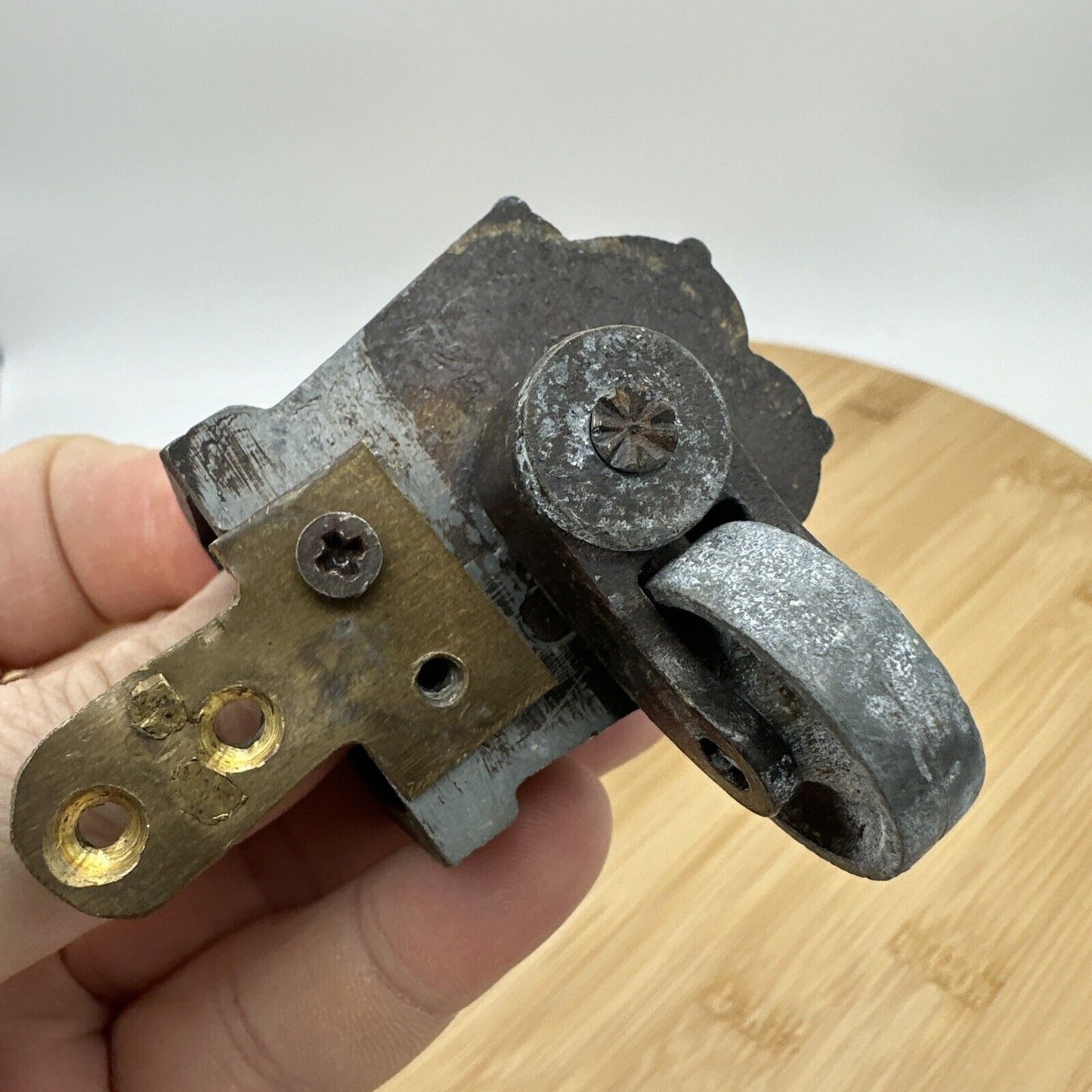2x Original salvaged Victorian Solid Brass casters - bears claw feet wheel