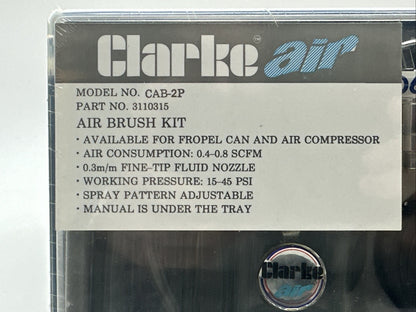 Air Brush Kit CAB 2P 03M Clarke Air NEW