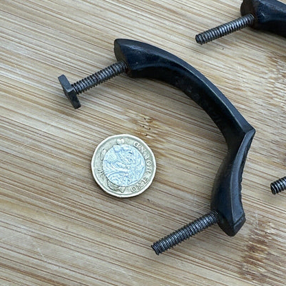 4pcs Vtg Victorian cast iron door window Drawer cabinet screen cupboard handle