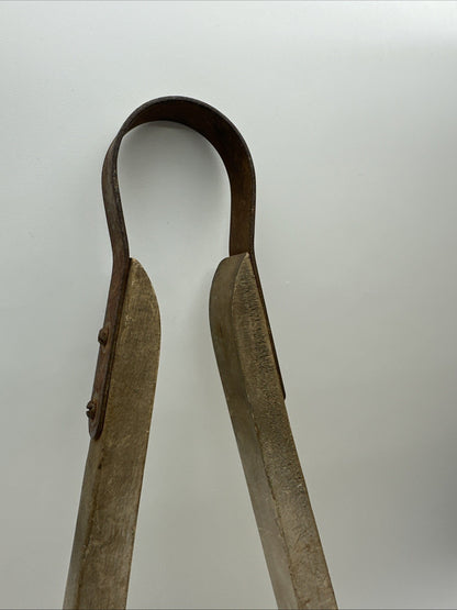 Vintage Wooden Laundry Washing Tongs 13" Twin Tub Dolly Retro Kitchen Clothes