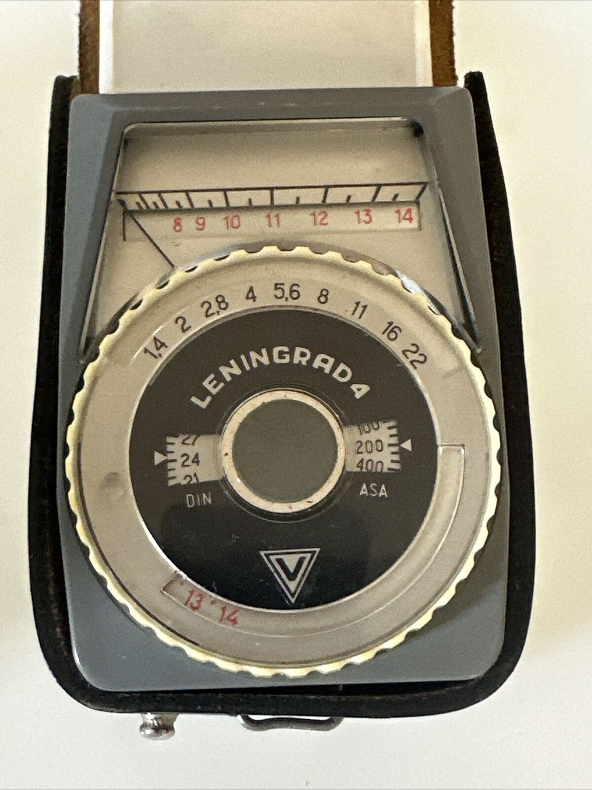 Vintage Leningrad 4 Light Exposure Meter With Original  Case