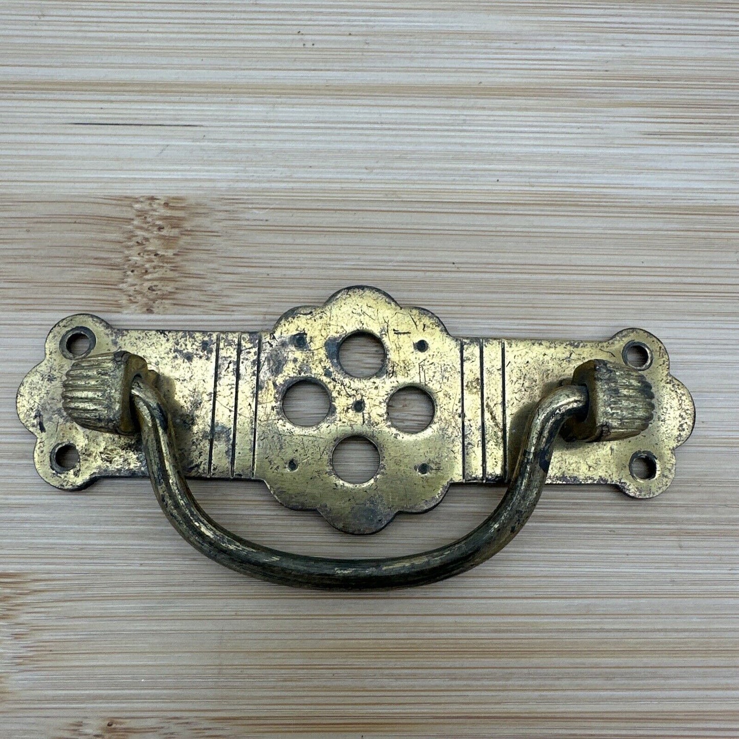 Vintage Brass Drawer Pull/Handle for Dresser or Cabinet