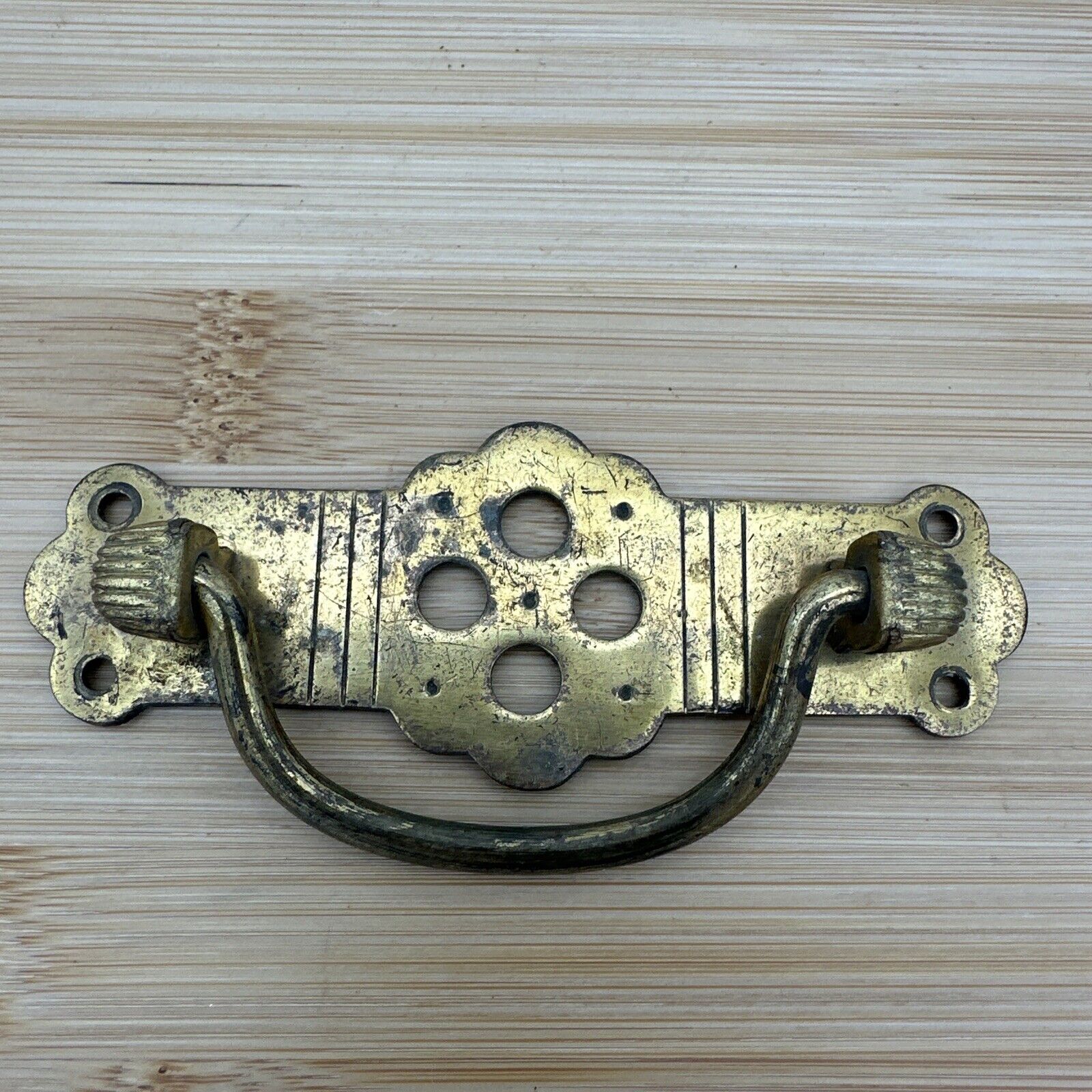 Vintage Brass Drawer Pull/Handle for Dresser or Cabinet