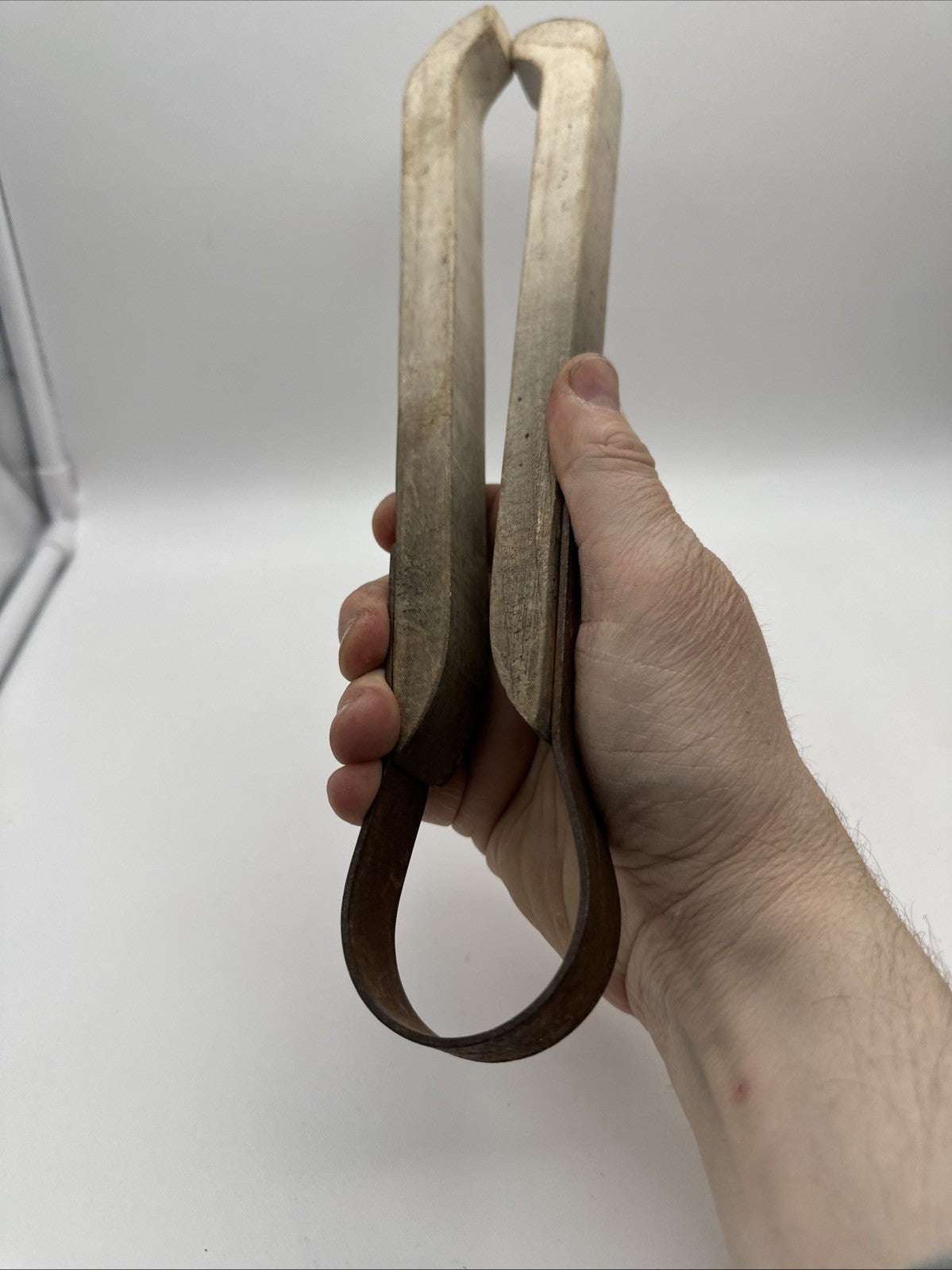 Vintage Wooden Laundry Washing Tongs 13" Twin Tub Dolly Retro Kitchen Clothes